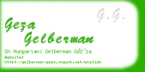 geza gelberman business card